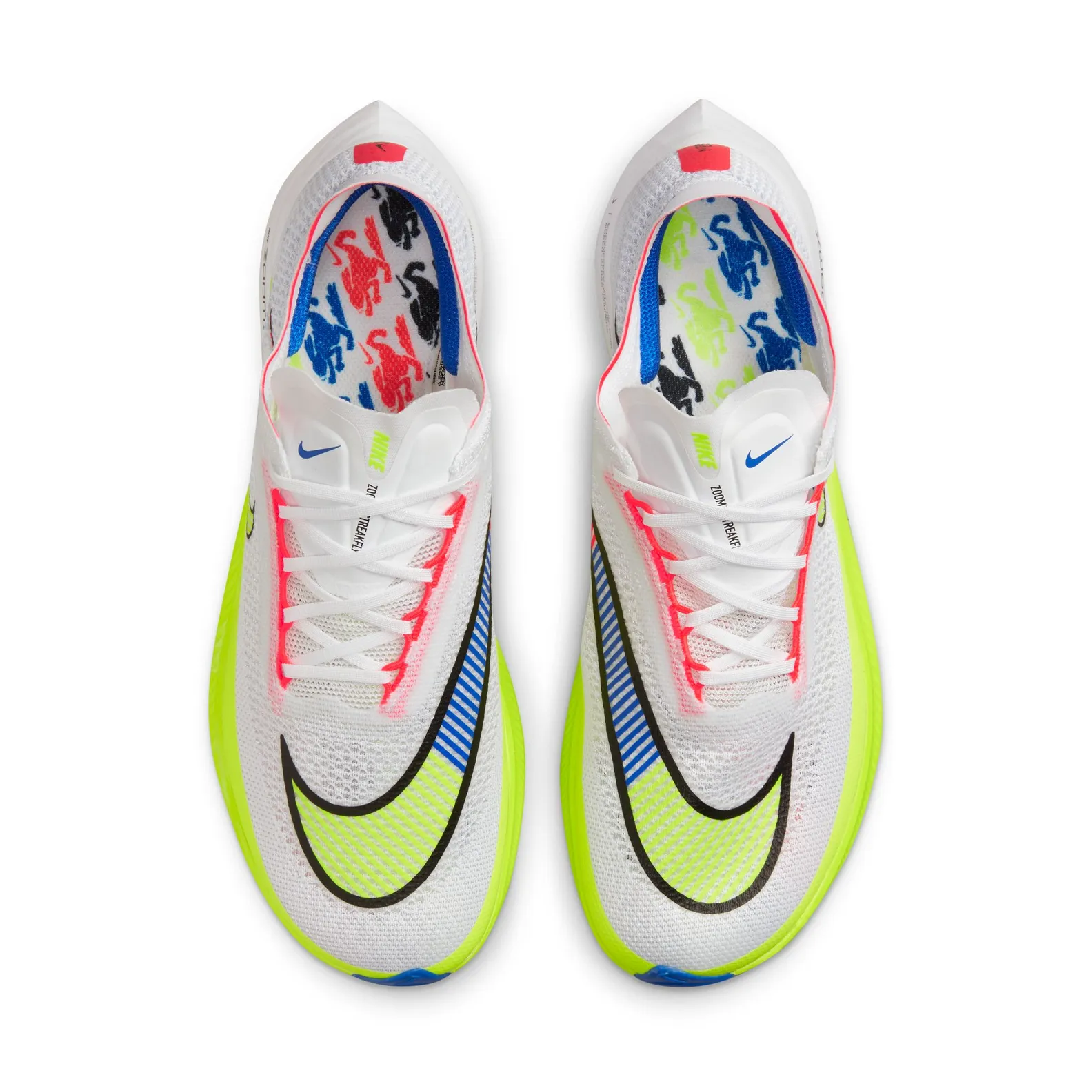 Nike Men's ZoomX Streakfly Premium 100 - White/Black-Volt-Racer Blue